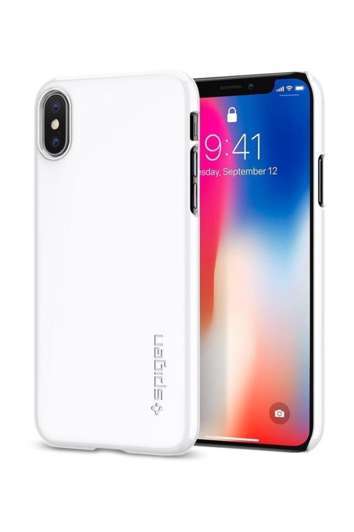 iPhone X Kılıf, Spigen Thin Fit Ultra İnce White