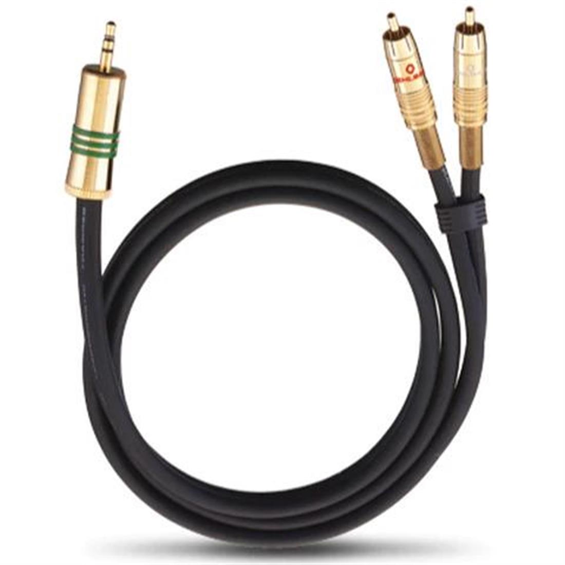 Oehlbach Oehlbach NF1 3.5mm/2RCA Dönüştürücü Kablo 1m siyah 