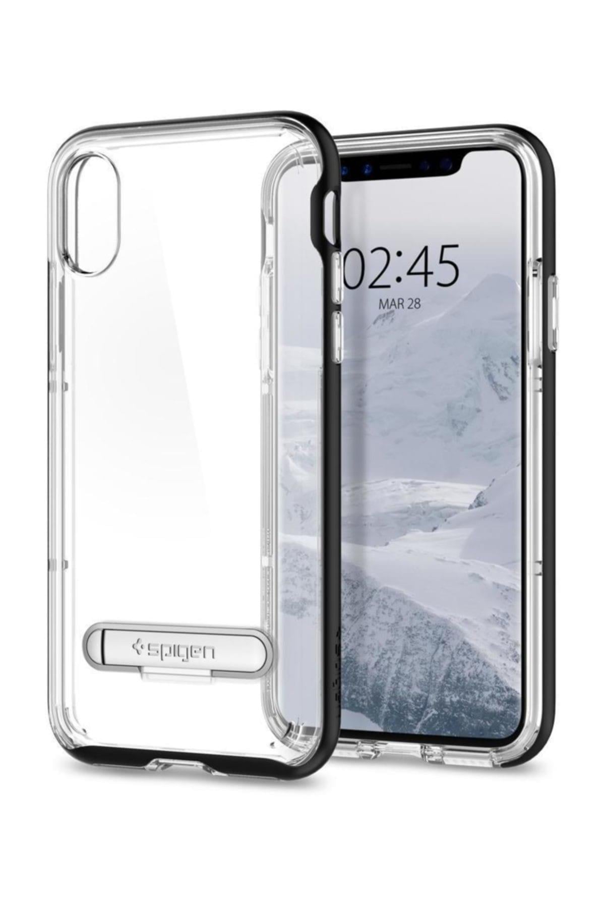 Spigen ,iPhone X Kılıf,  Crystal Hybrid B lack