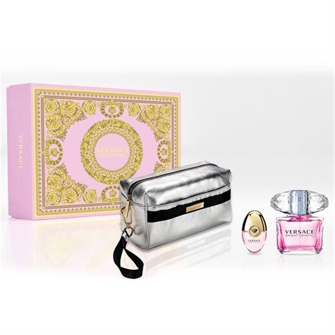 Versace Bright Crystal Edt 90 ml Kadın Parfüm Set +10 ml+Pouch
