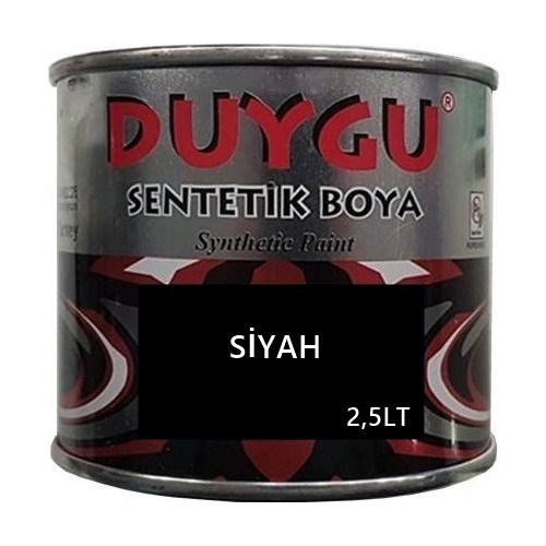 Duygu Sentetik Boya Siyah 1 Galon 2,85 kg Ağırlık 2.5 Lt Hacim