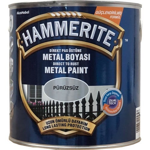 Hammerite Direkt Pas Üstü Düz Pürüzsüz Metal Boyası 2,5 lt