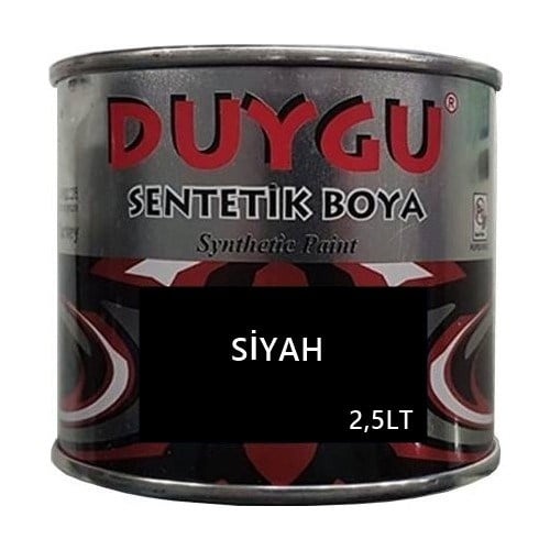 Duygu Sentetik Boya Siyah 1 Galon 2,85 kg Ağırlık 2.5 Lt Hacim