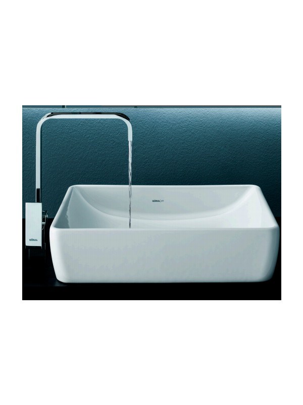 Güral Evo Mobilya Üstü Lavabo Endüstriyel( 2.Kalite) Beyaz 34*47 Dış Yükseklik  11 Cm