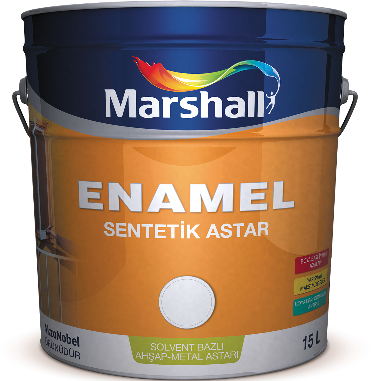 MARSHALL ENAMEL SENTETİK ASTAR 15 LT 20 KG KIRIK BEYAZ