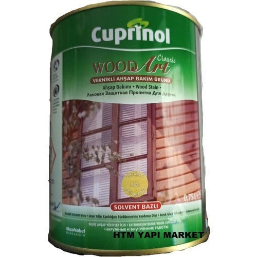 Marshall Kalite - Marshall Cuprinol Ahşap Koruyucu Vernik (( Renksiz Naturel)) 0.75 Lt Parlak