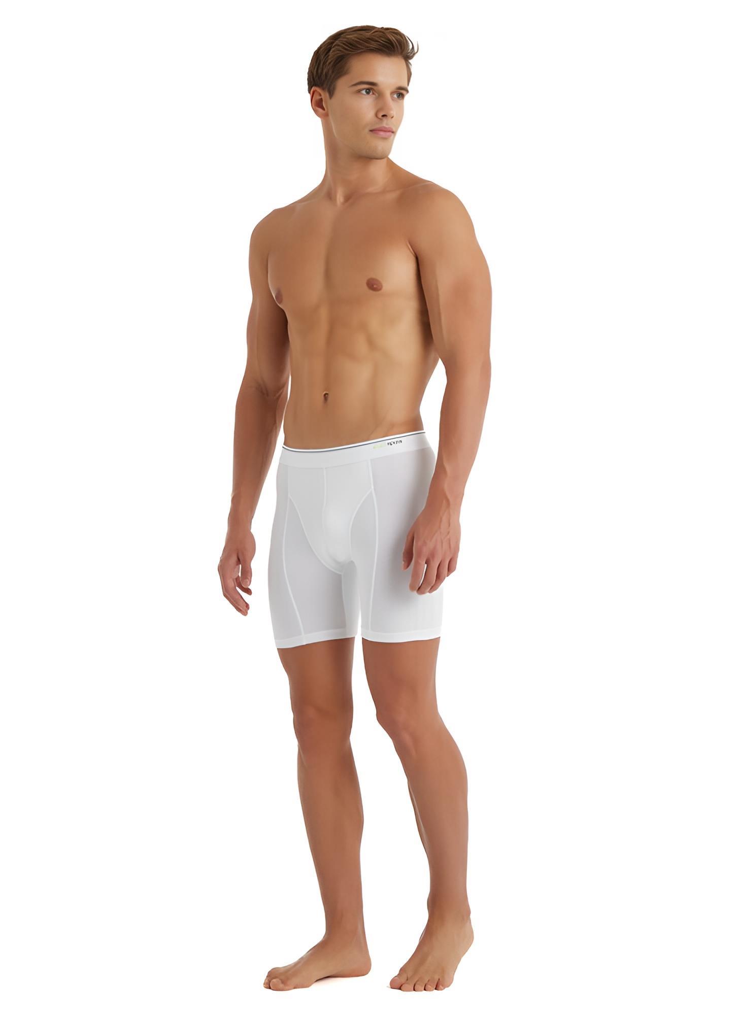 Blackspade Erkek Beyaz Boxer Pamuklu 3lü Paket 9683