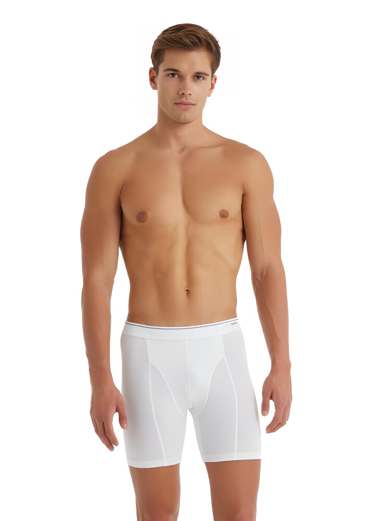 Blackspade Erkek Beyaz Boxer Pamuklu 3lü Paket 9683