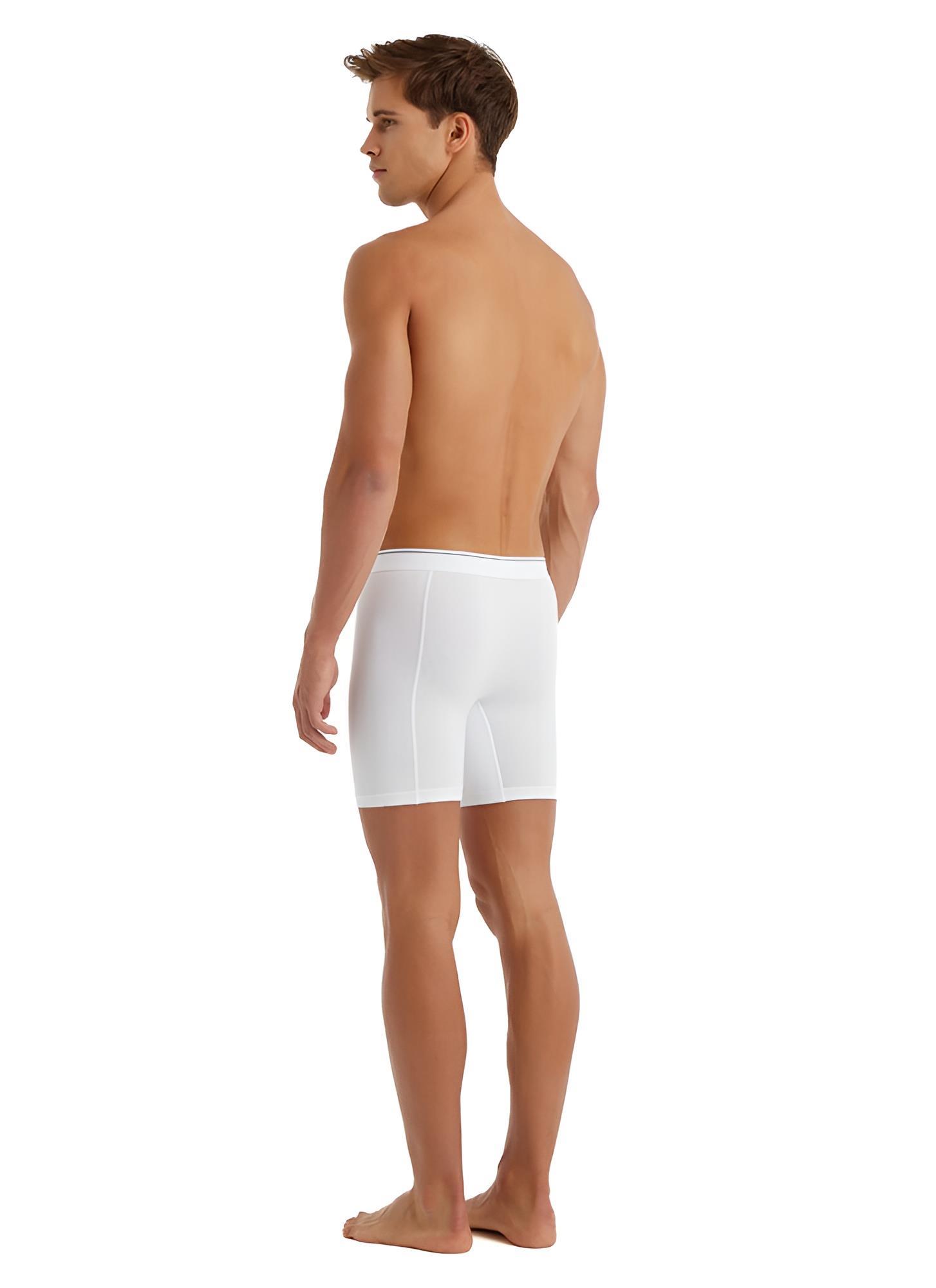 Blackspade Erkek Beyaz Boxer Pamuklu 3lü Paket 9683