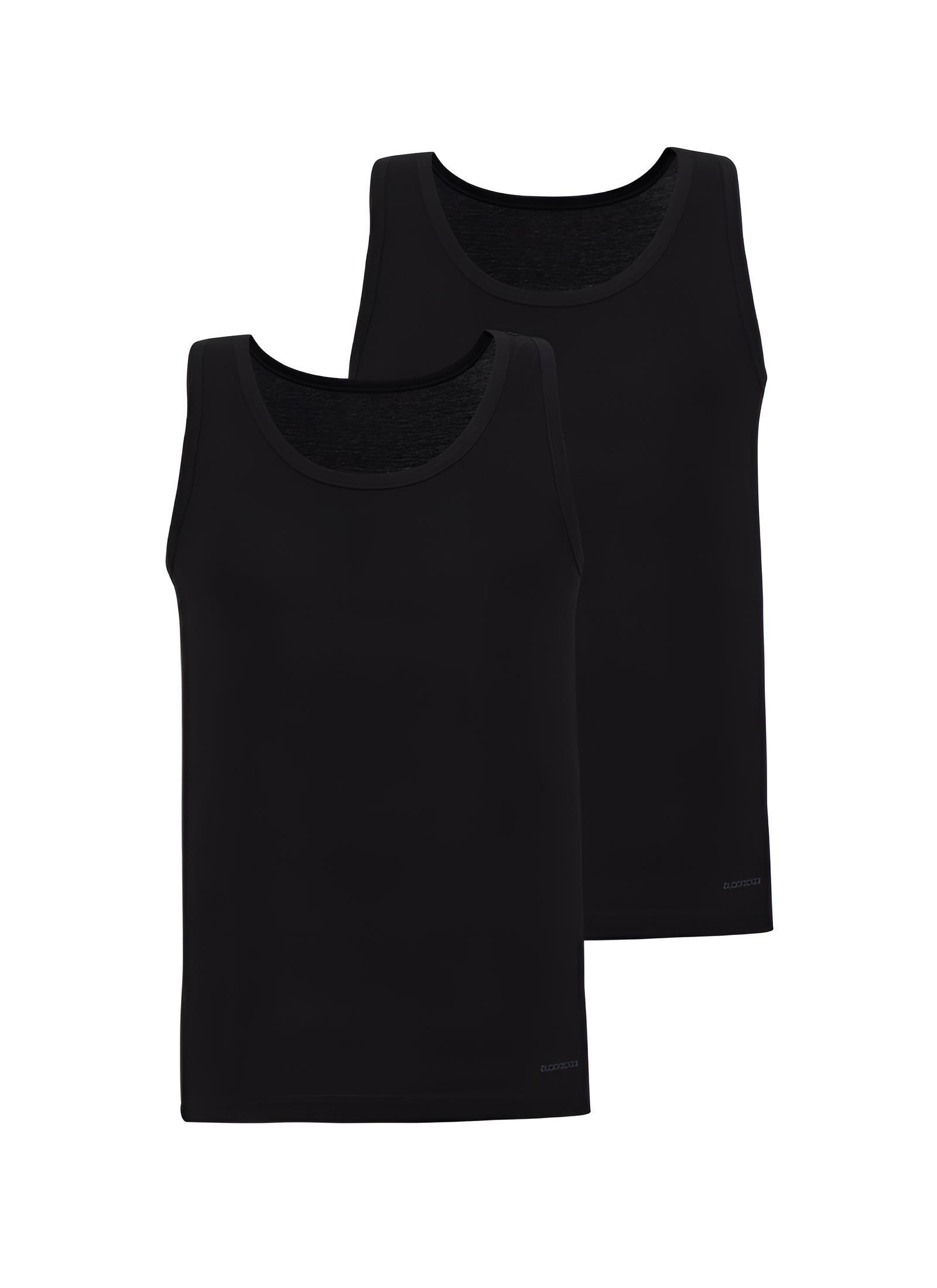 Blackspade Erkek Siyah Atlet 2li Paket Loose Fit 9225