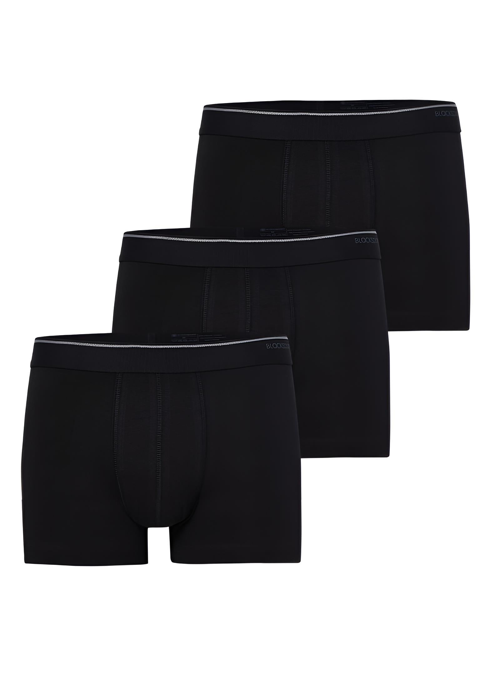 Blackspade Erkek Siyah Boxer Pamuklu 3lü Paket 9670