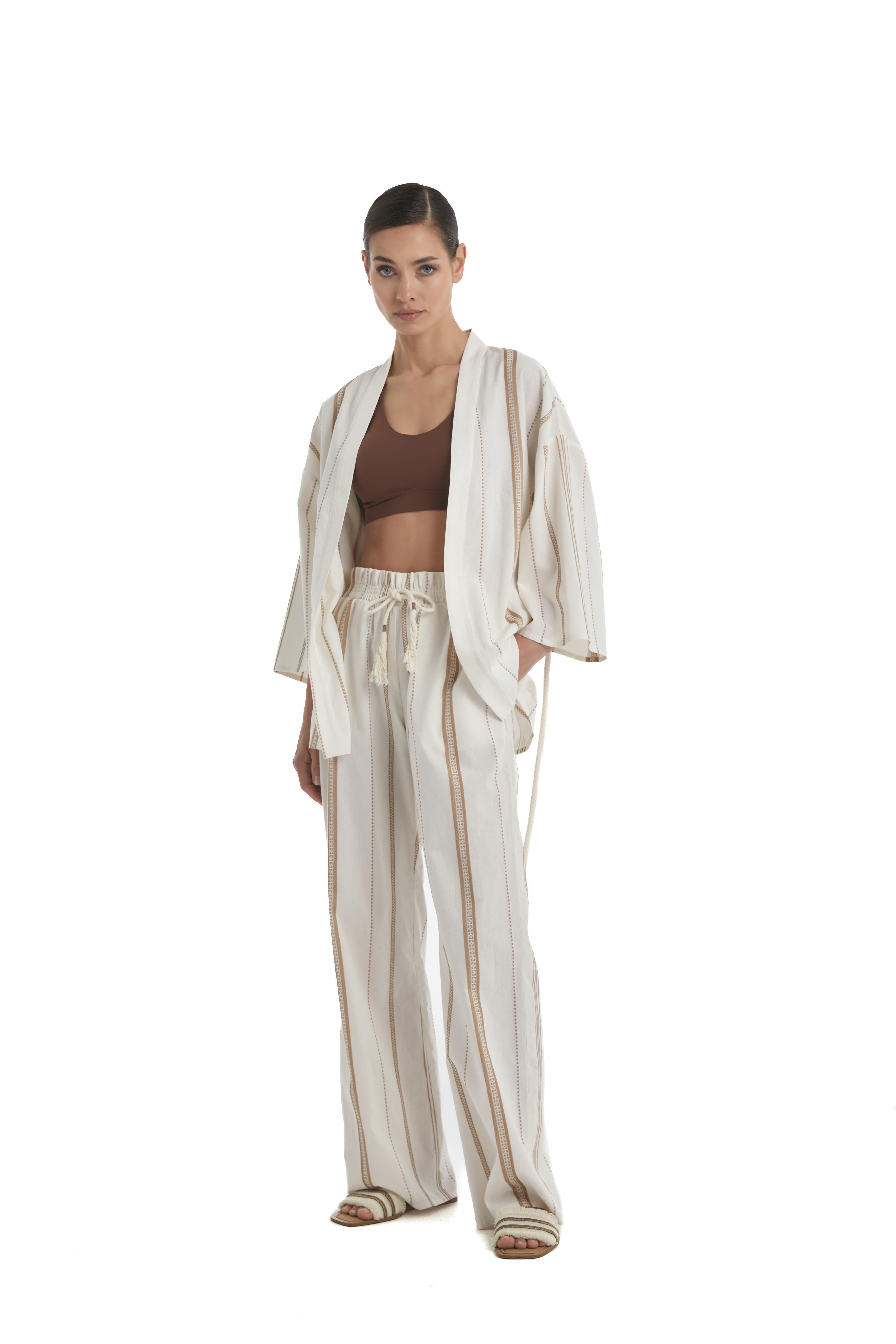 Blackspade Kadın Bej Kimono 60402 