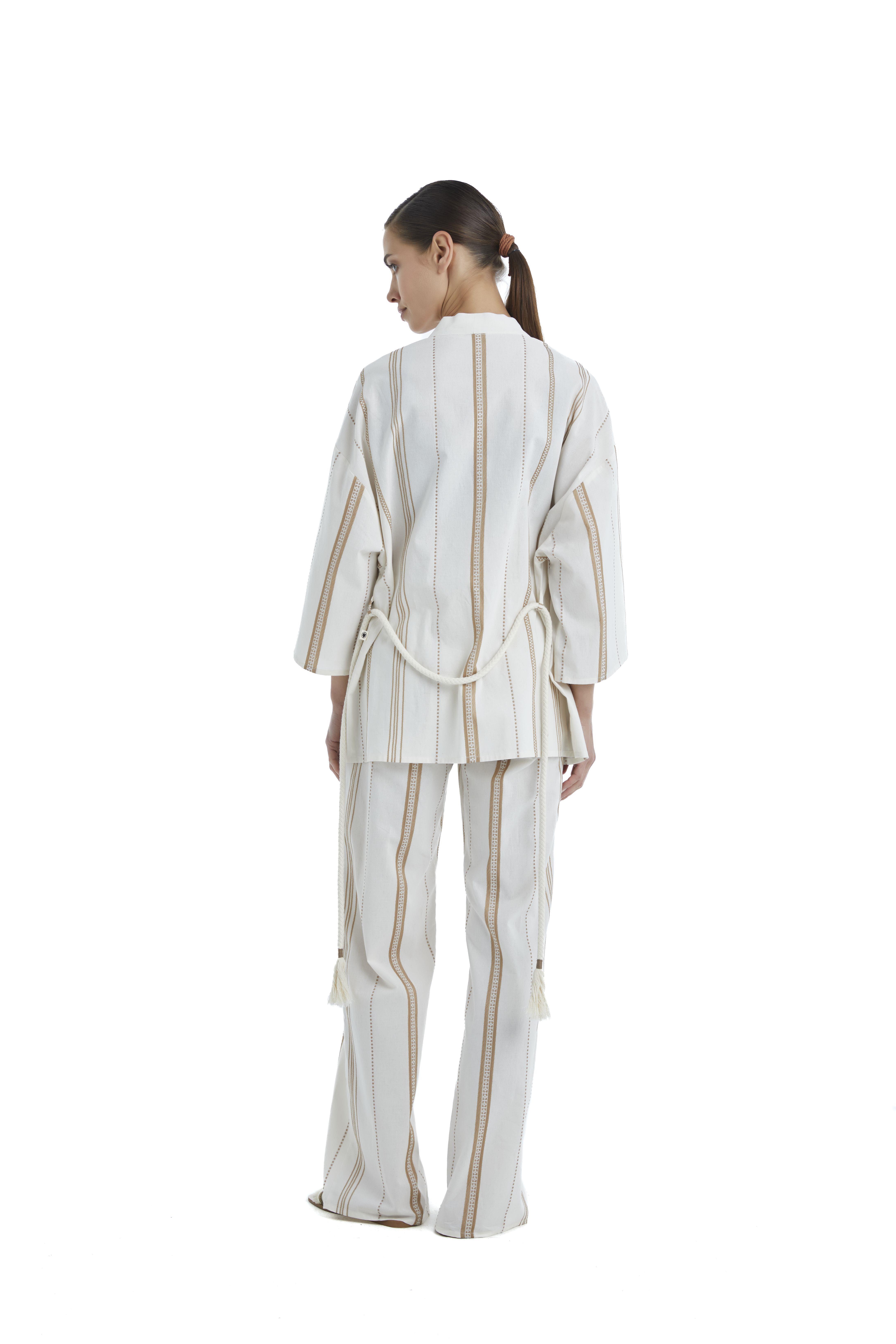Blackspade Kadın Bej Kimono 60402 