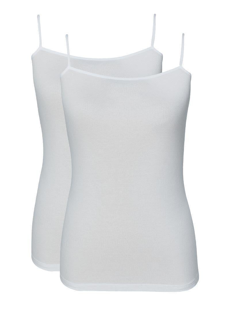 Blackspade Kadın Beyaz İnce Askılı Atlet 2li Paket 1592