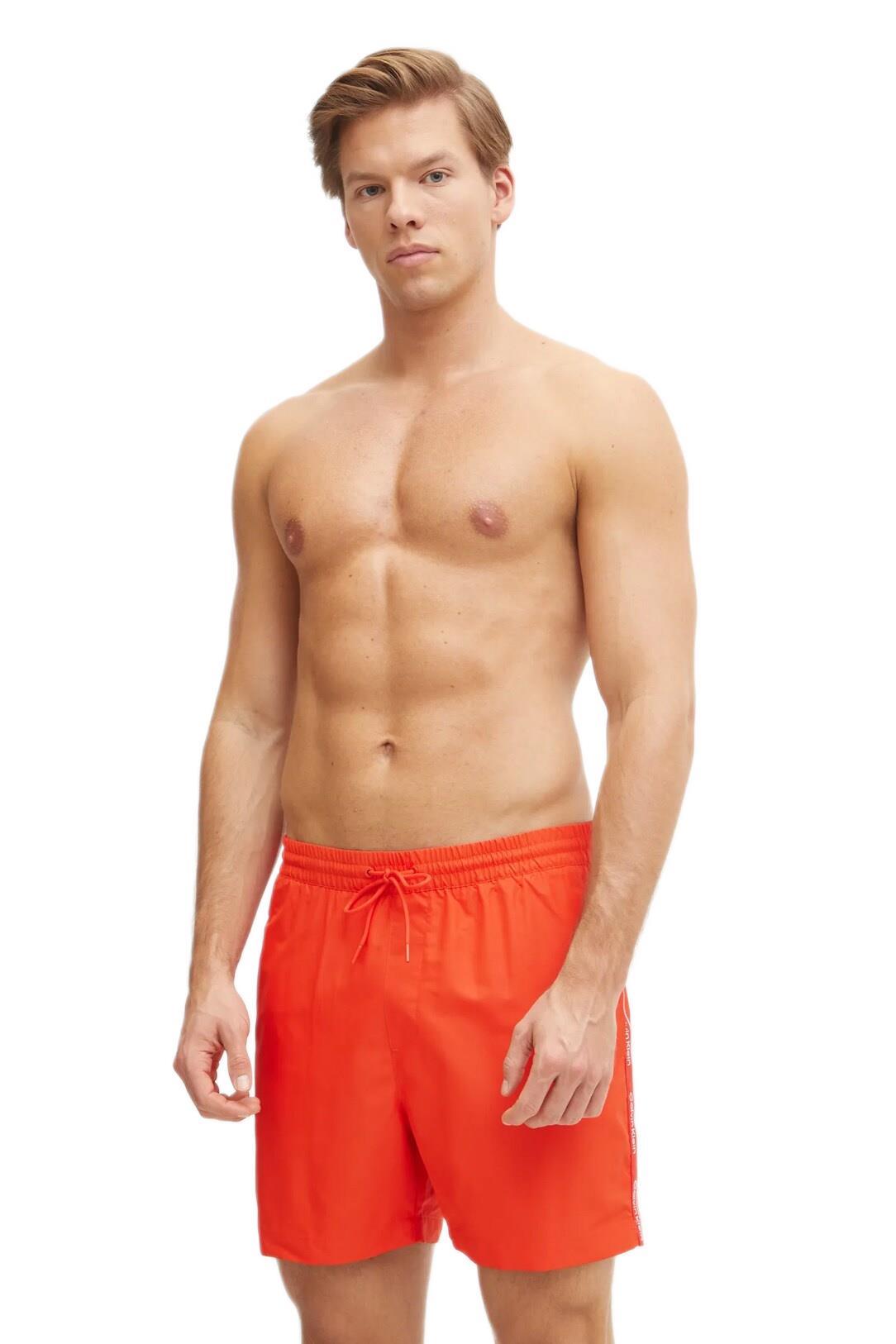 Calvin Klein Erkek Kırmızı Deniz Şort KM0KM01109