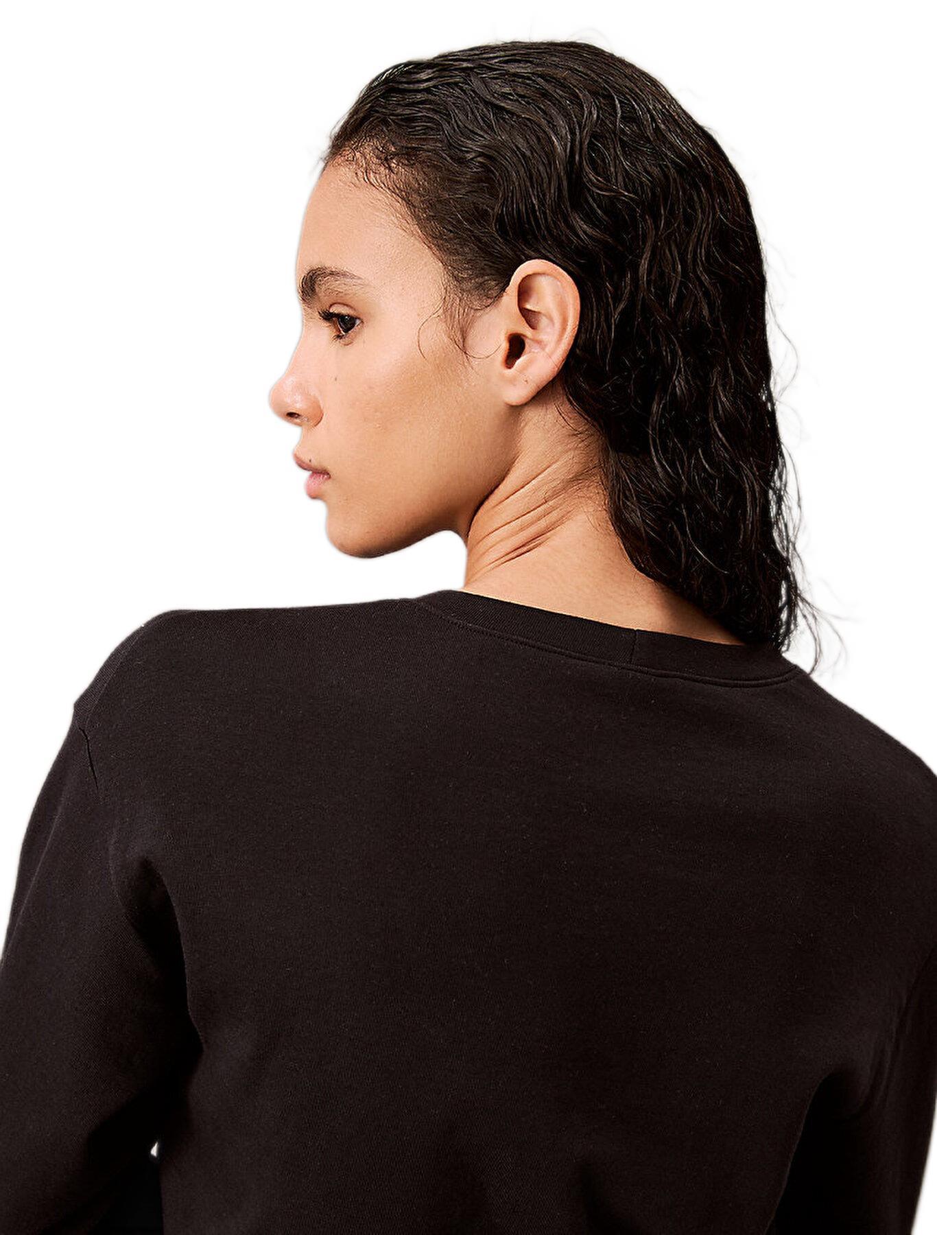 Calvin Klein Kadın Siyah Sweatshirt 000QS7273E 