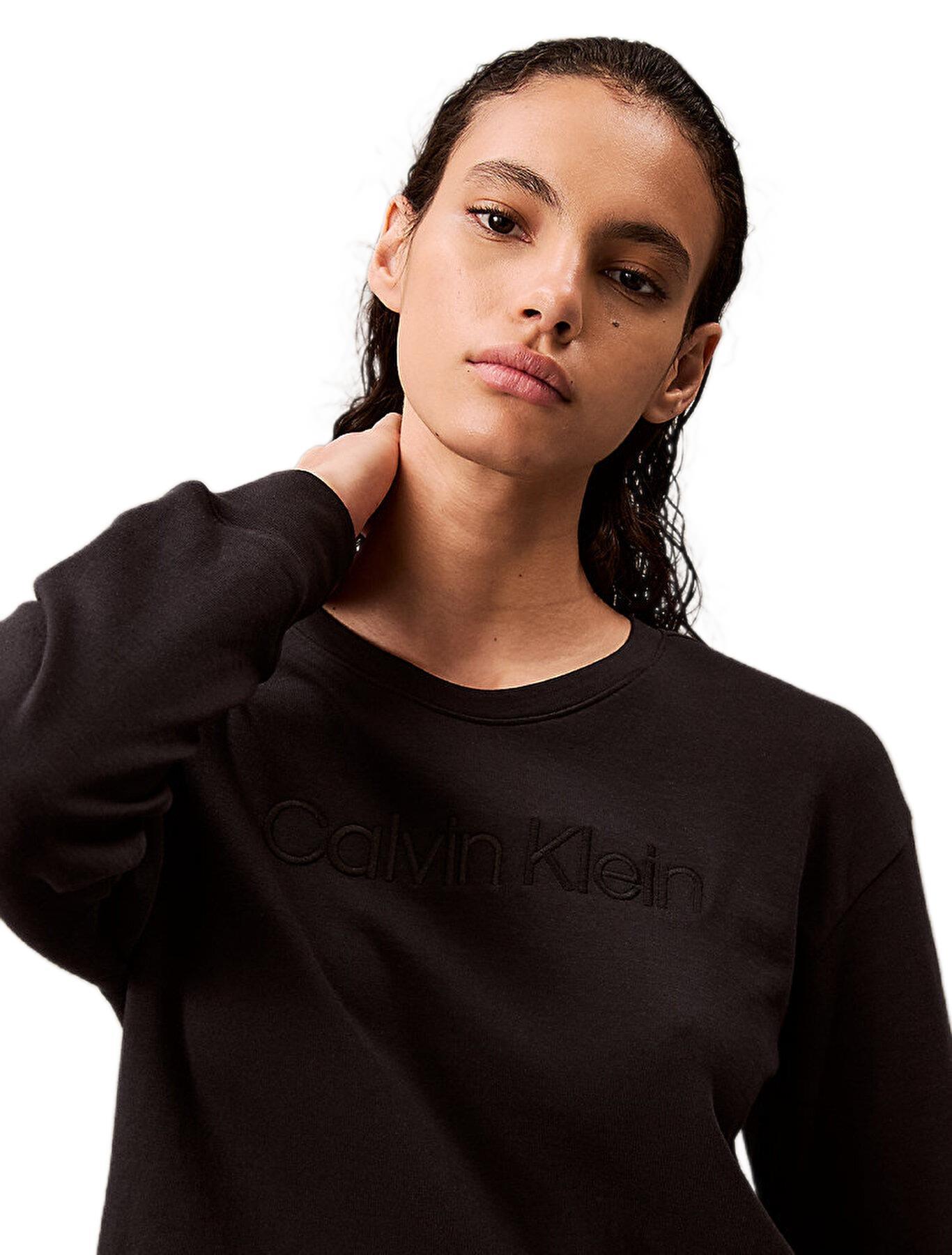 Calvin Klein Kadın Siyah Sweatshirt 000QS7273E 