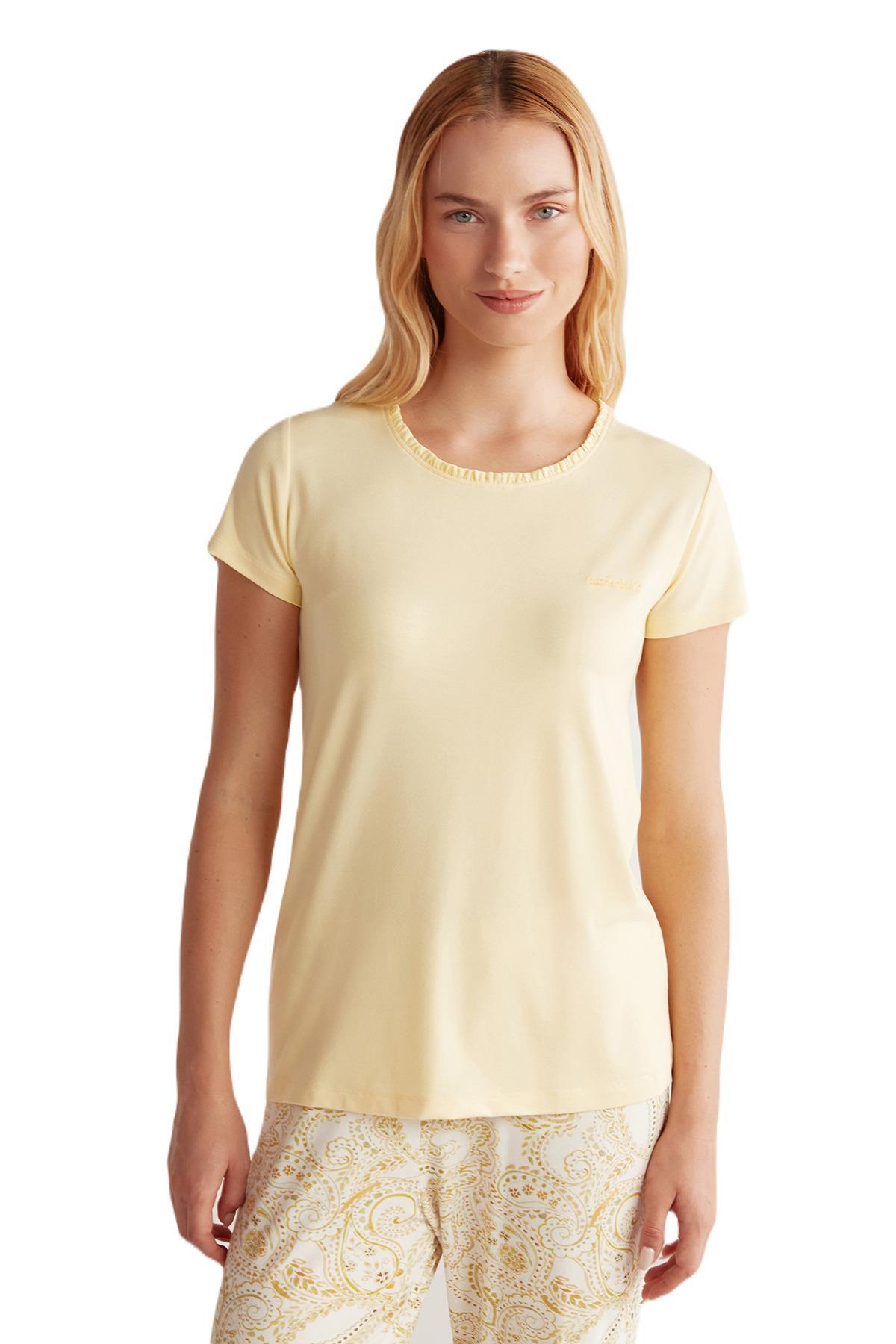 Catherines Kadın Sarı Pijama Takım 2508 