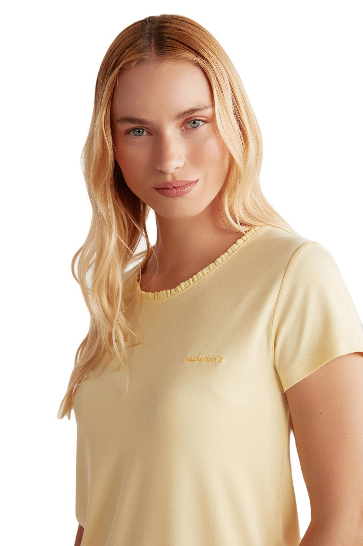 Catherines Kadın Sarı Pijama Takım 2508 