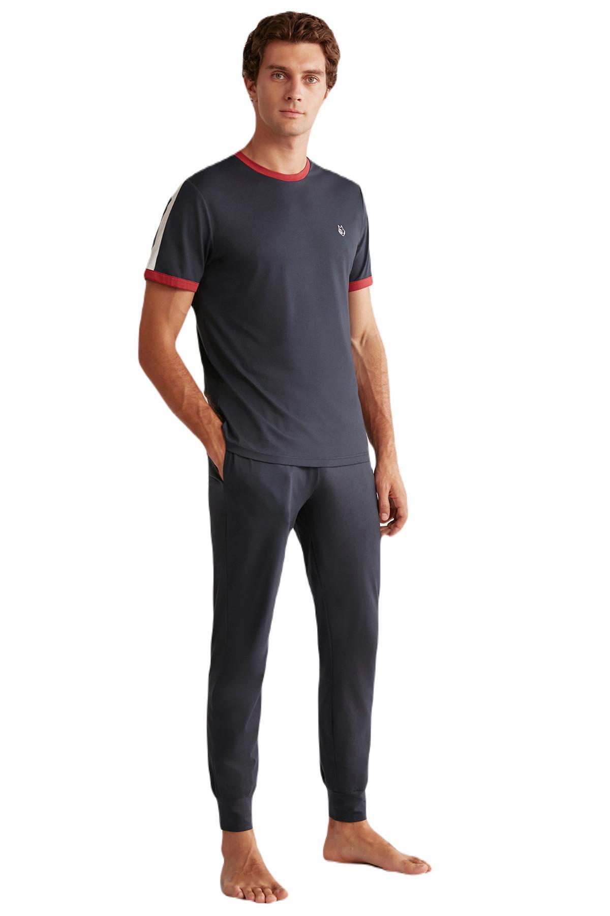 First Touch Erkek Lacivert Pijama Takımı 401