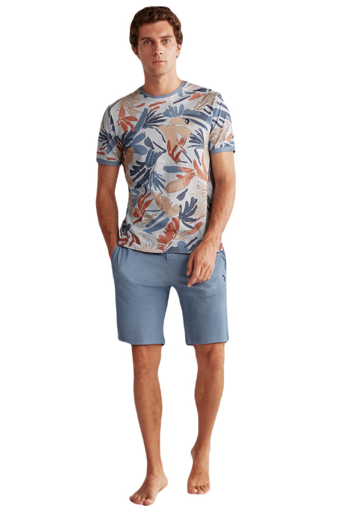 First Touch Erkek Mavi Şort Takım 413