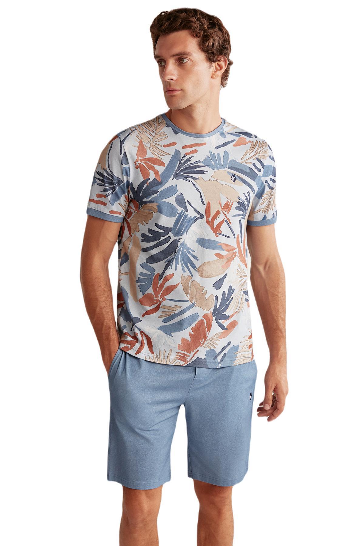 First Touch Erkek Mavi Şort Takım 413