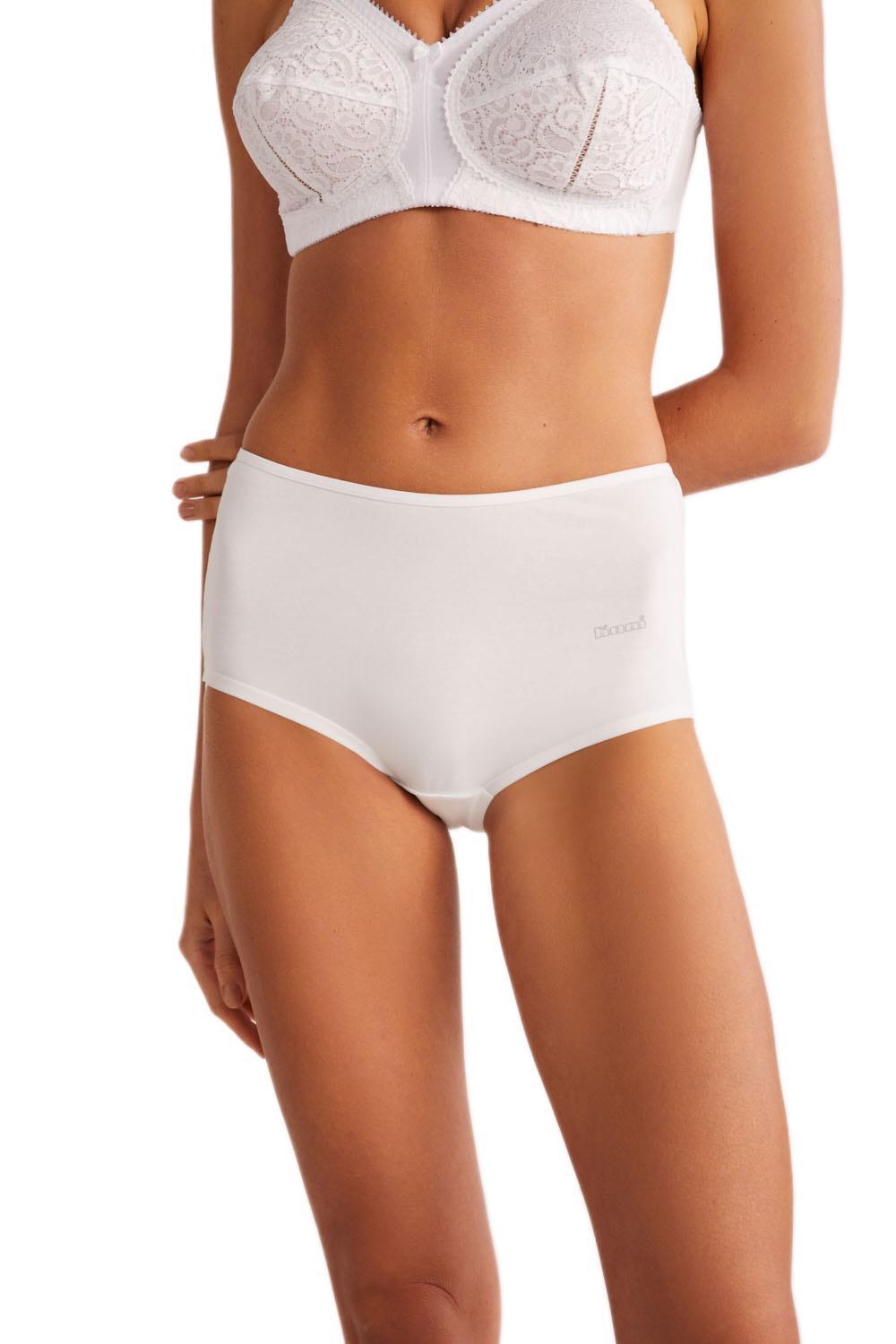 Kom Kadın Beyaz Basic Maxi Yüksel Bel 2li Külot Seti