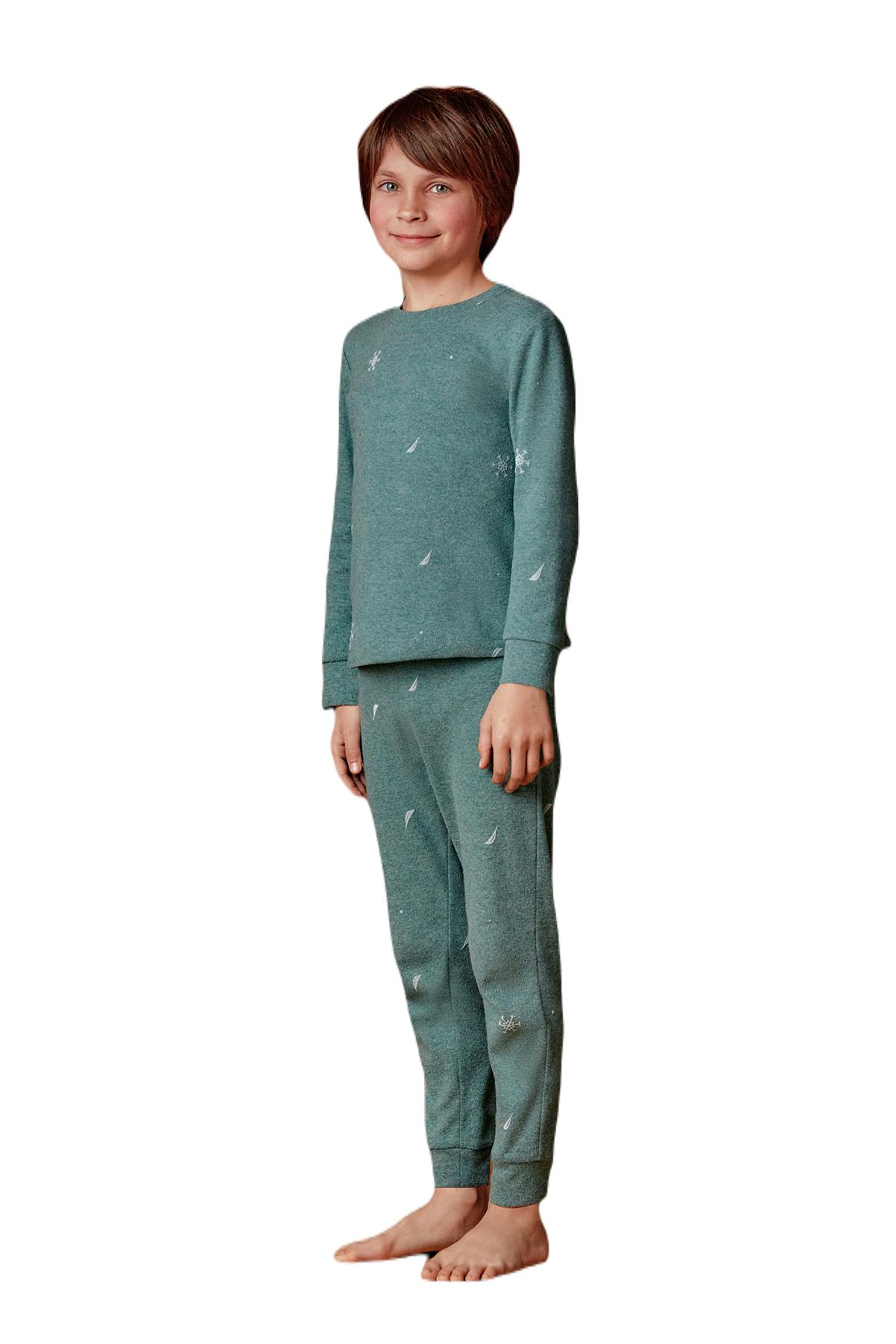 Nautica Erkek Çocuk Yeşil Pijama Takım B634