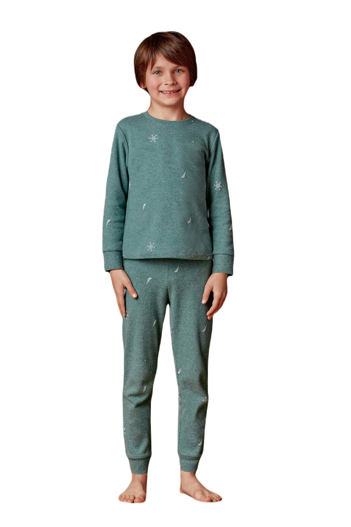 Nautica Erkek Çocuk Yeşil Pijama Takım B634