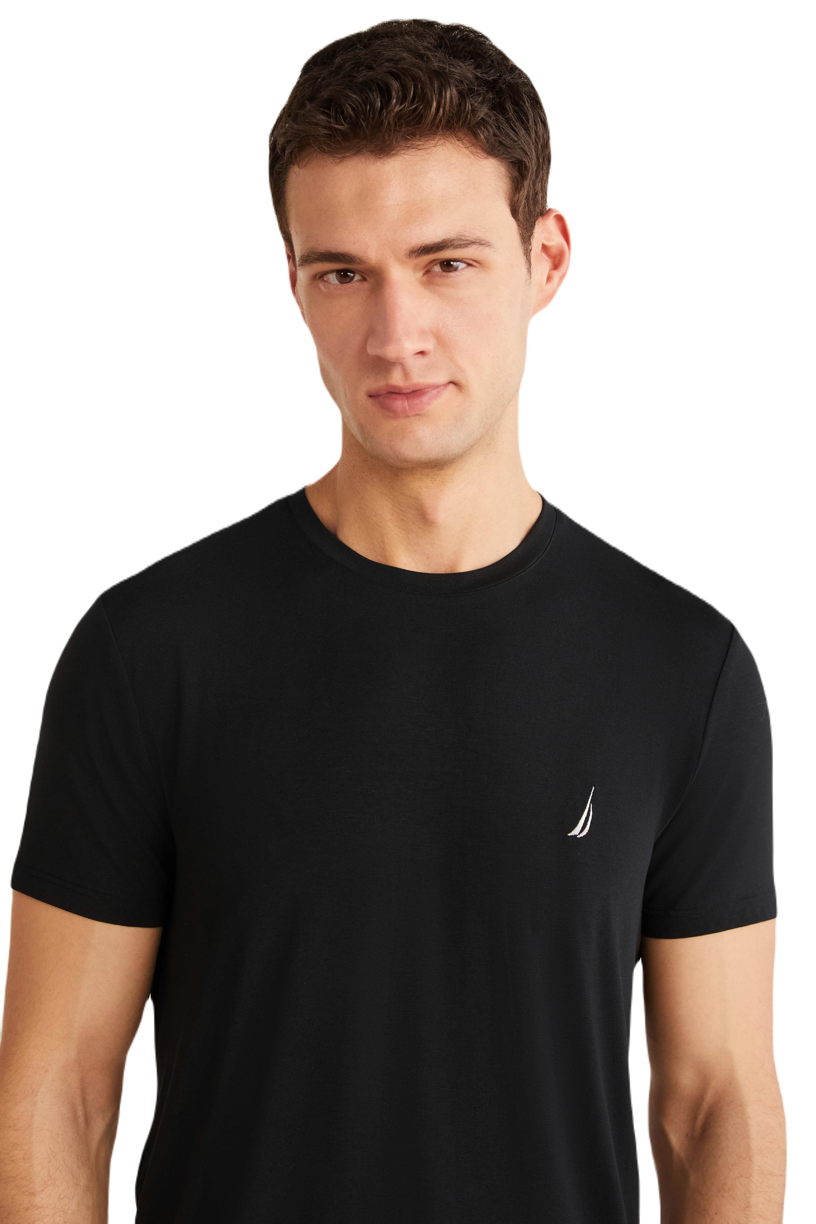 Nautica Erkek Siyah Modal Uyku T-Shirt 
