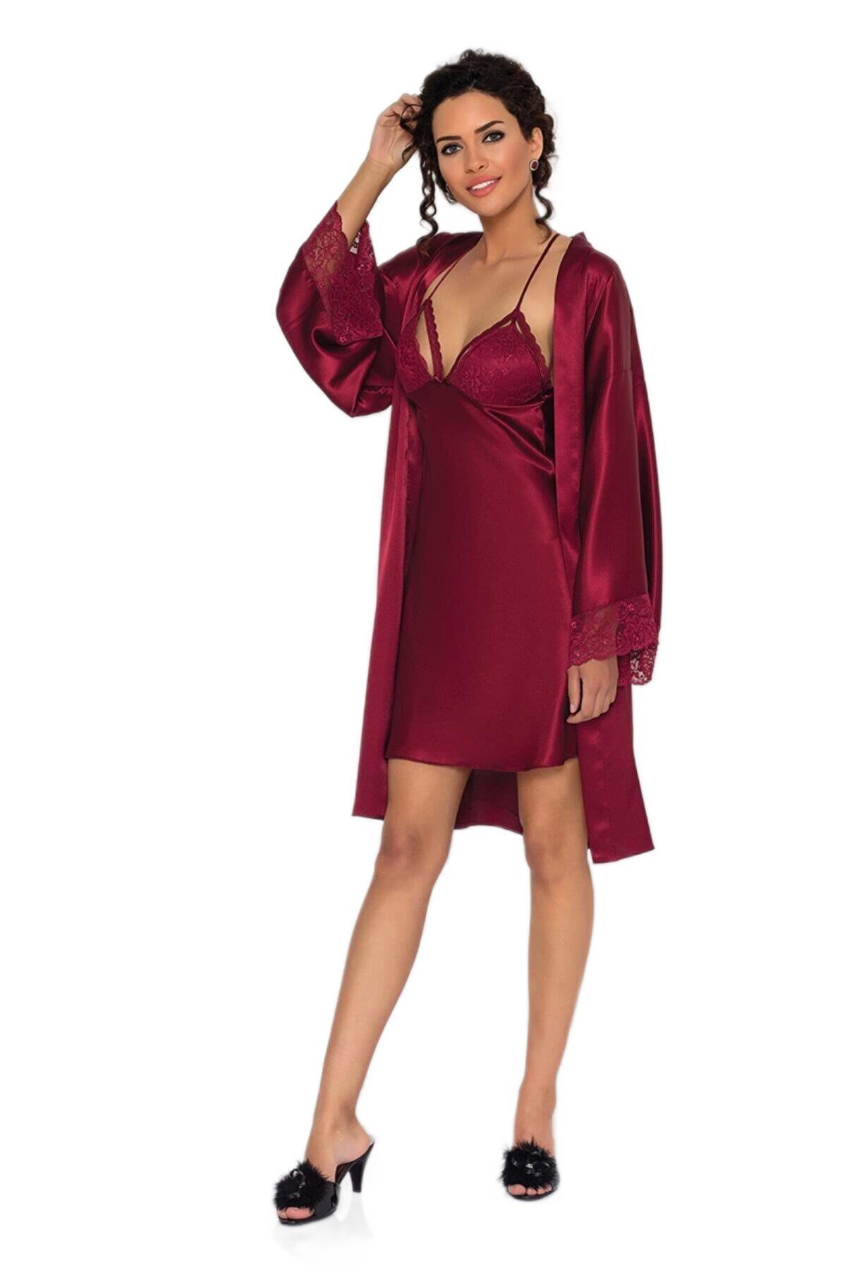 Pierre Cardin Kadın 2li Gecelik Sabahlık Takım 4250