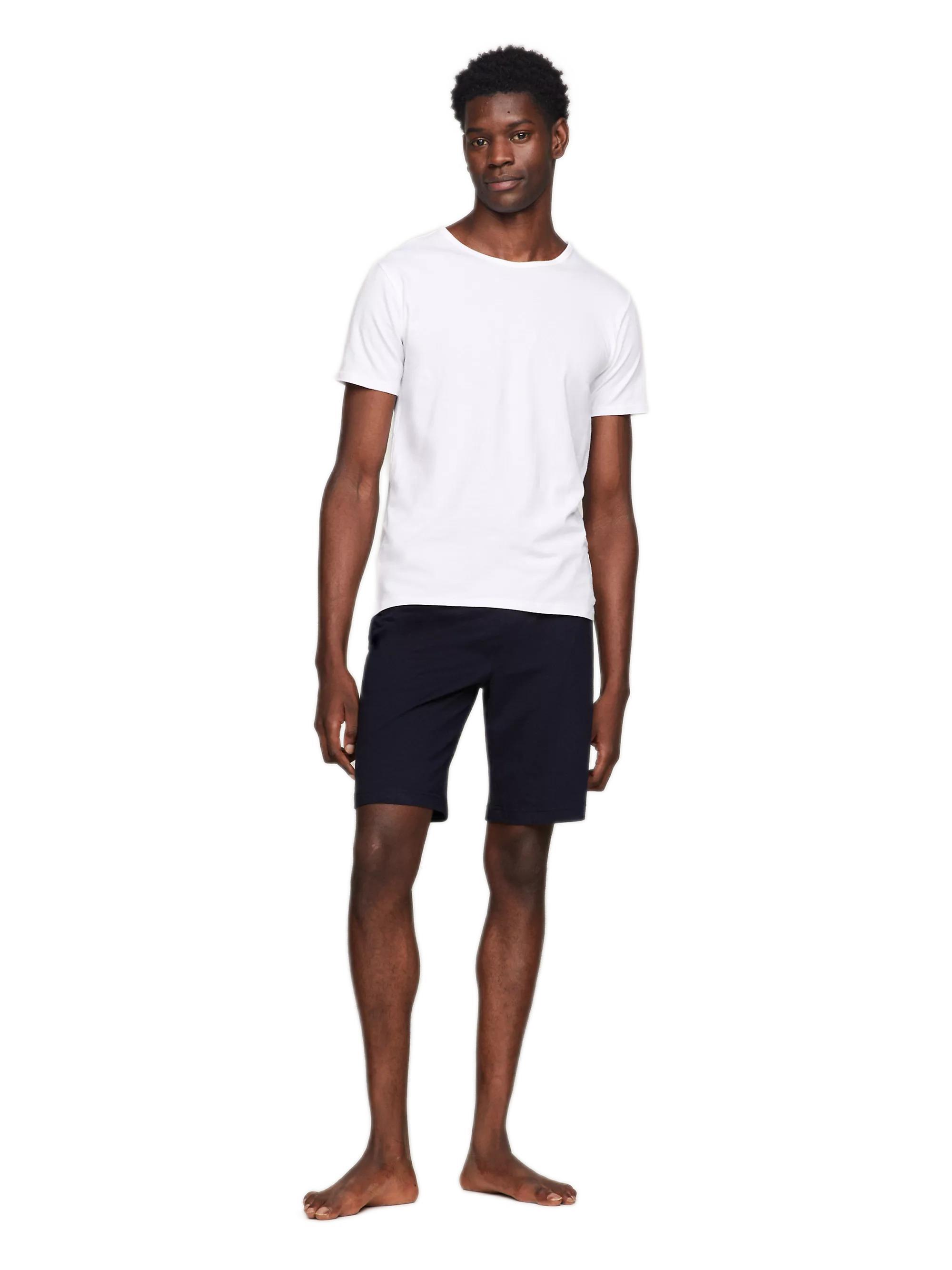 Tommy Hilfiger Erkek 3lü Bisiklet Yaka Beyaz T-Shirt