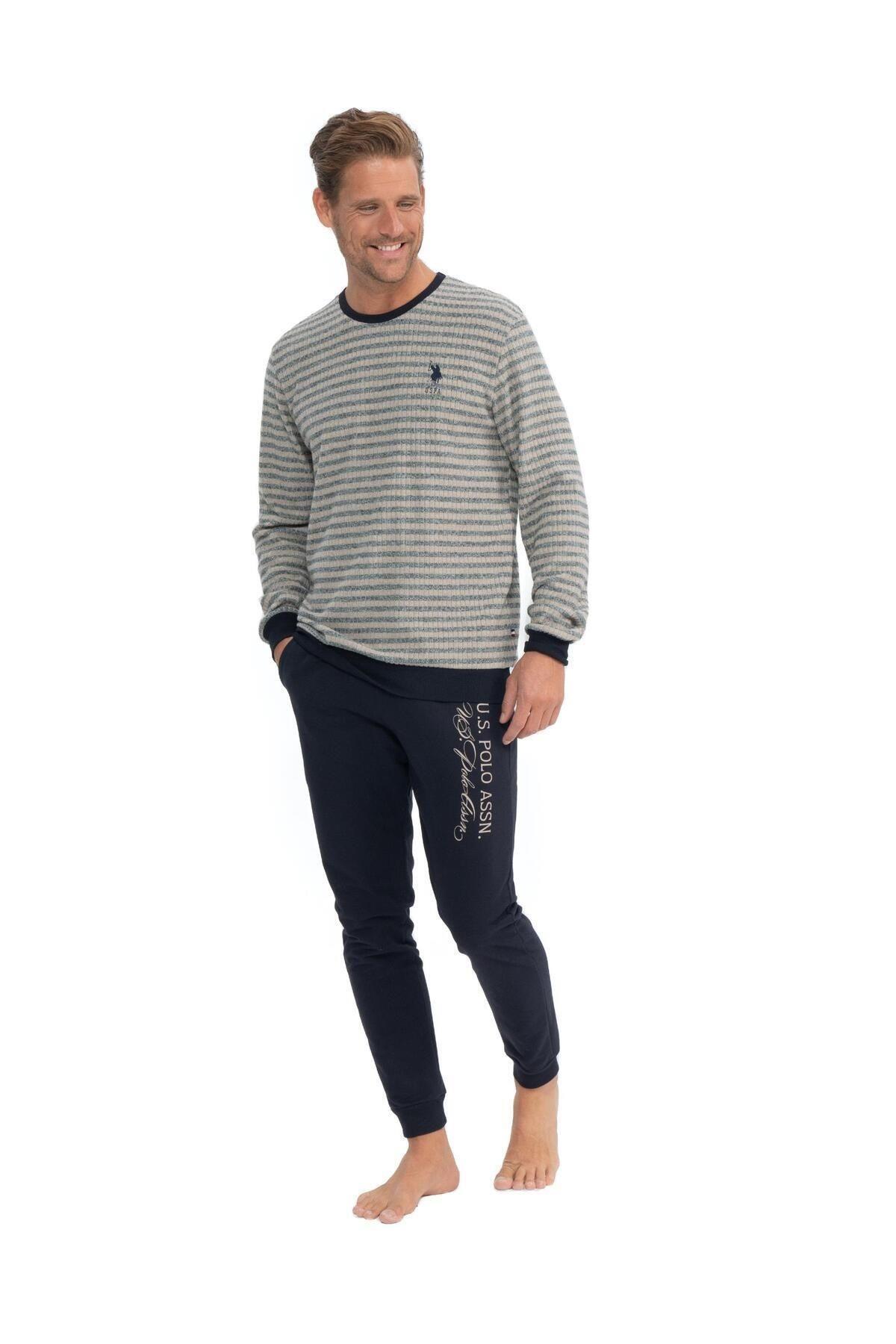 U.S. Polo Assn. Erkek Lacivert Pijama Takımı 18839