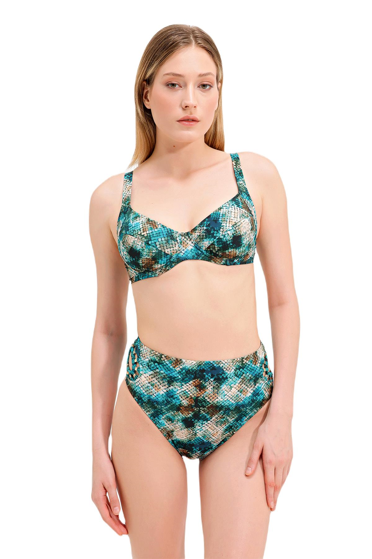 Zeki Metal Aksesuarlı Bikini 