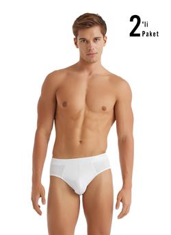 Blackspade Erkek Beyaz Slip Külot 2li Paket Loose Fit 9625