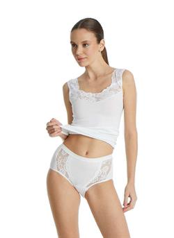 Blackspade Kadın Krem Büyük Beden Dantelli Slip Külot 1316