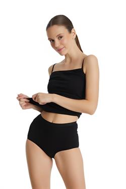 Blackspade Kadın Siyah Büyük Beden Yüksek Bel Slip Külot 1307