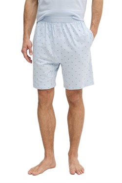 Calvin Klein Erkek Mavi Kısa Kollu Şortlu Pijama Takımı LV00NM2900