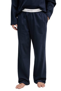 Calvin Klein Erkek Mavi Uzun Kollu Tişört Pantolon Pijama Takımı LV00NM2950