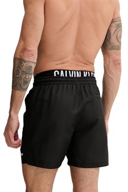 Calvin Klein Erkek Siyah Orta Boy Bağcıklı Deniz Şortu LV00N61015