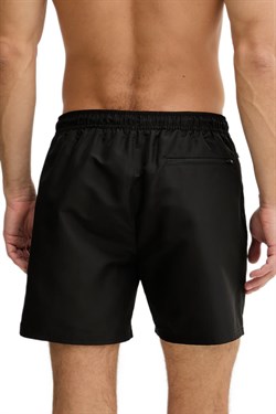 Calvin Klein Erkek Siyah Orta Boy Bağcıklı Deniz Şortu LV00N61047