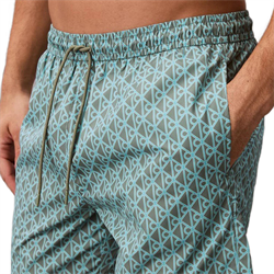 Calvin Klein Erkek Yeşil Orta Boy Bağcıklı Kapalı Bel Deniz Şortu LV00N61027