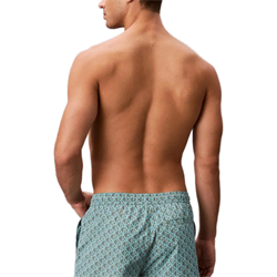 Calvin Klein Erkek Yeşil Orta Boy Bağcıklı Kapalı Bel Deniz Şortu LV00N61027