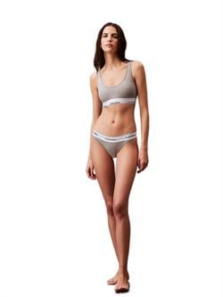 Calvin Klein Gri Logolu Elastik Bantlı Modern Bralet 000QF7586E