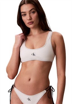 Calvin Klein Kadın Beyaz Bralet Bikini Üstü LV00Q61100
