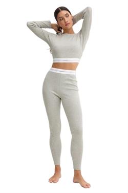 Calvin Klein Kadın Gri Logolu Crop Crew 000QS7217E