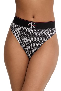Calvin Klein Kadın Siyah Yüksek Bel Bikini Külot LV00QF8705