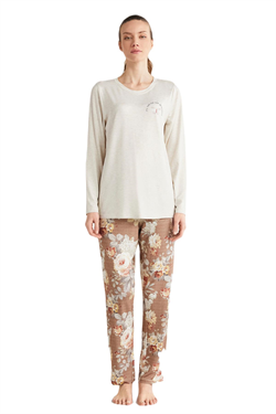 Catherines Kadın Bej Pijama Takım 2618
