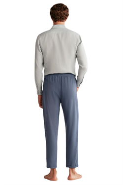 First Touch Erkek İndigo Keten Pantolon