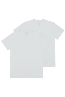 Kom Erkek Beyaz Eduardo Bisiklet Yaka 2li Tshirt